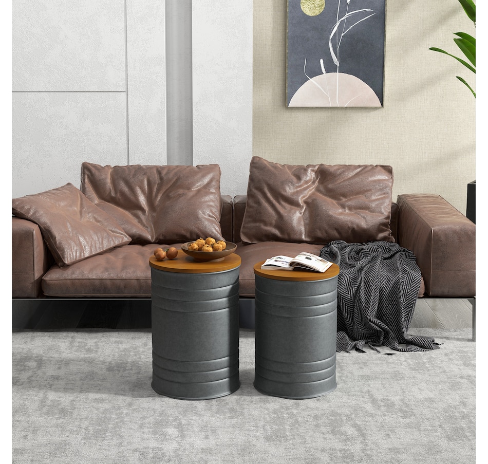 Image 917228_ALTMORE6.jpg, Product 917-228 / Price $114.99 - $119.99, HOMCOM Nesting Coffee Table Set of 2 with Lids, Hidden Space from HOMCOM on TSC.ca's Home & Garden department