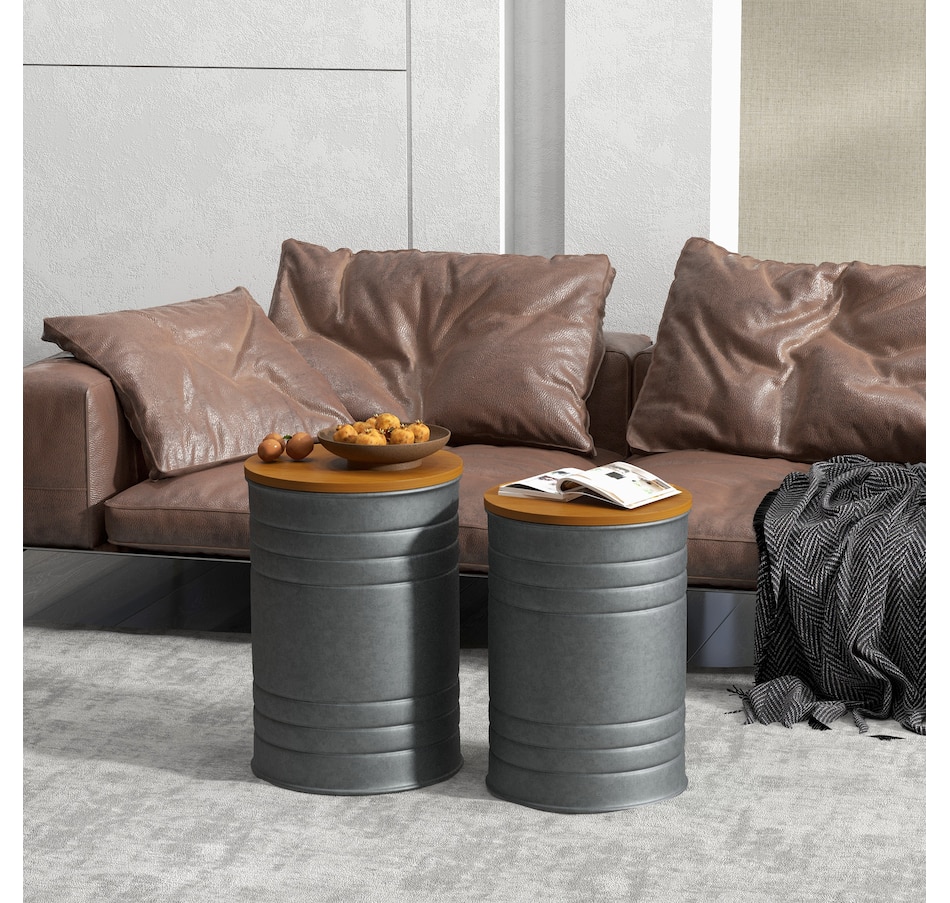 Image 917228_ALTMORE8.jpg, Product 917-228 / Price $114.99 - $119.99, HOMCOM Nesting Coffee Table Set of 2 with Lids, Hidden Space from HOMCOM on TSC.ca's Home & Garden department