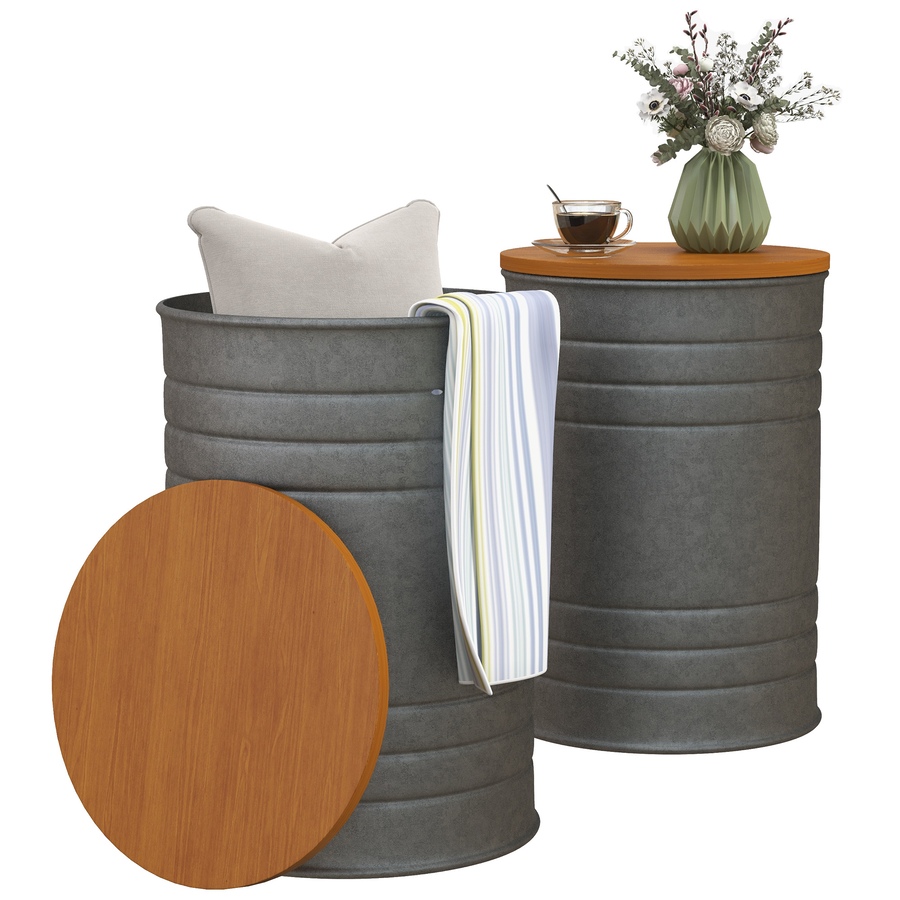 Image 917228_ST01.jpg, Product 917-228 / Price $112.99 - $119.99, HOMCOM Nesting Coffee Table Set of 2 with Lids, Hidden Space from HOMCOM on TSC.ca's Home & Garden department