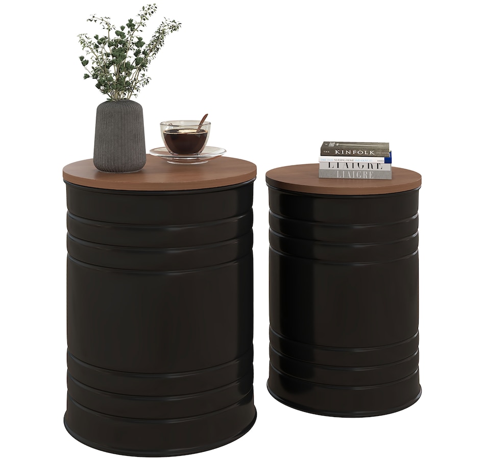 Image 917228_ST02.jpg, Product 917-228 / Price $114.99 - $119.99, HOMCOM Nesting Coffee Table Set of 2 with Lids, Hidden Space from HOMCOM on TSC.ca's Home & Garden department