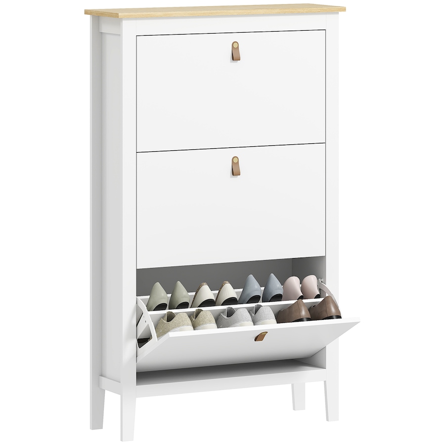 Image 917231.jpg, Product 917-231 / Price $124.99 - $174.99, HOMCOM Shoe Cabinet, Narrow Shoe Storage Cabinet, White from HOMCOM on TSC.ca's Home & Garden department