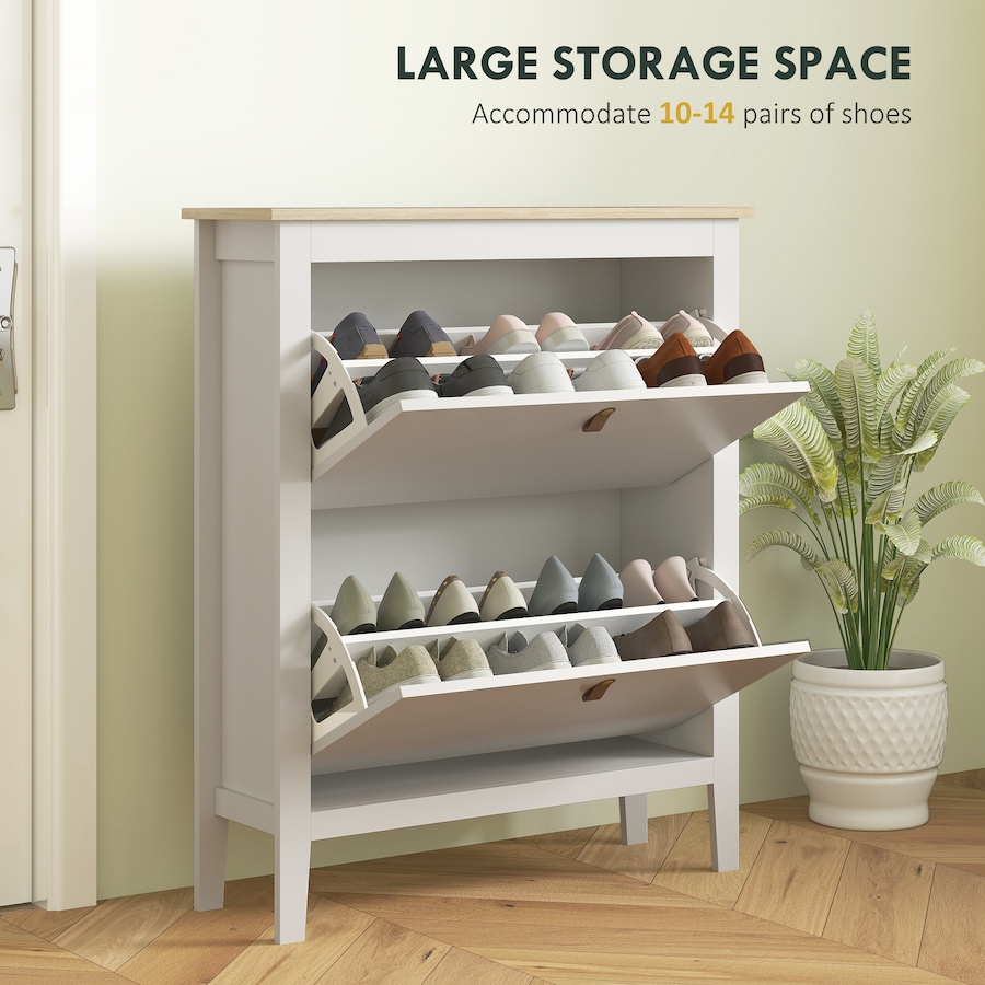 Image 917231_ALTMORE12.jpg, Product 917-231 / Price $124.99 - $174.99, HOMCOM Shoe Cabinet, Narrow Shoe Storage Cabinet, White from HOMCOM on TSC.ca's Home & Garden department