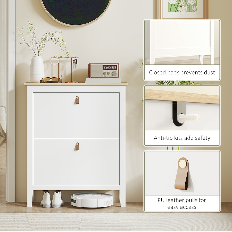 Image 917231_ALTMORE15.jpg, Product 917-231 / Price $124.99 - $174.99, HOMCOM Shoe Cabinet, Narrow Shoe Storage Cabinet, White from HOMCOM on TSC.ca's Home & Garden department