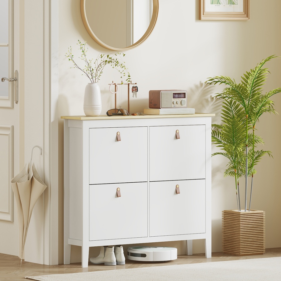 Image 917231_ALTMORE7.jpg, Product 917-231 / Price $124.99 - $174.99, HOMCOM Shoe Cabinet, Narrow Shoe Storage Cabinet, White from HOMCOM on TSC.ca's Home & Garden department