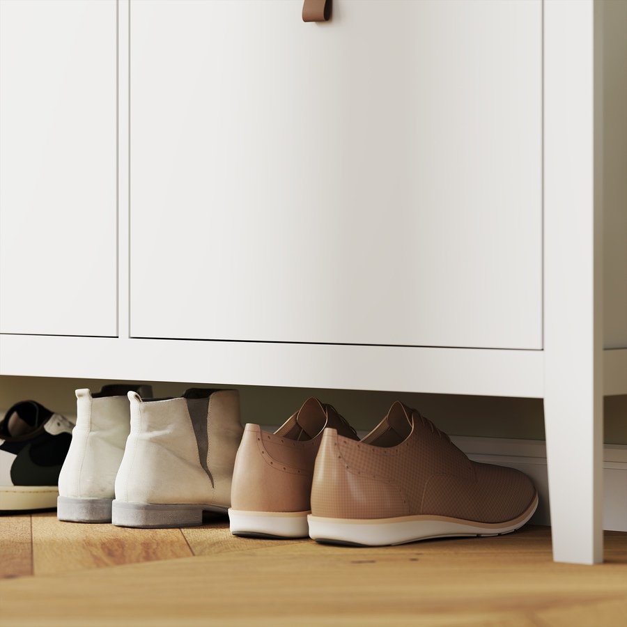 Image 917231_ALTMORE8.jpg, Product 917-231 / Price $124.99 - $174.99, HOMCOM Shoe Cabinet, Narrow Shoe Storage Cabinet, White from HOMCOM on TSC.ca's Home & Garden department