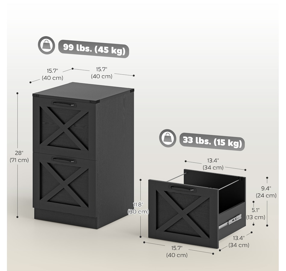 Image 917232_ALTMORE2.jpg, Product 917-232 / Price $112.49 - $125.99, HOMCOM 2 Drawer File Cabinet, Filing Cabinet Fits Letter/A4 Size from HOMCOM on TSC.ca's Home & Garden department