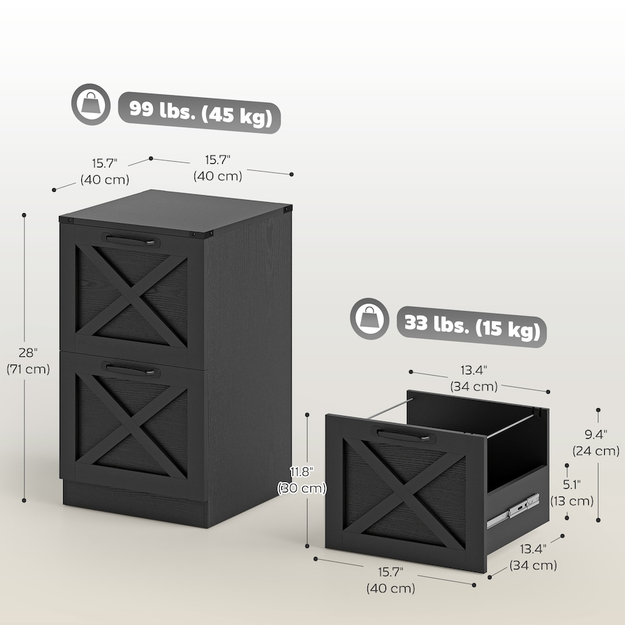 Image 917232_ALTMORE2.jpg, Product 917-232 / Price $112.49 - $120.99, HOMCOM 2 Drawer File Cabinet, Filing Cabinet Fits Letter/A4 Size from HOMCOM on TSC.ca's Home & Garden department