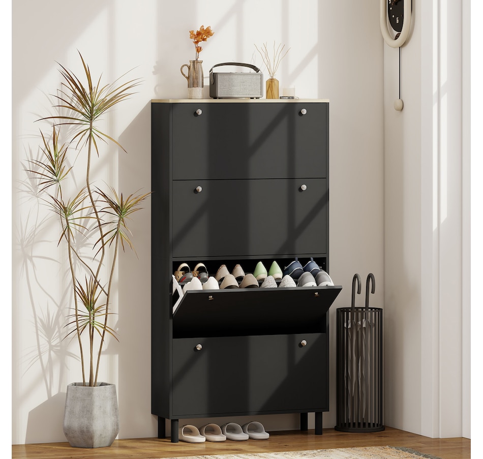 Image 917233_ALTMORE10.jpg, Product 917-233 / Price $179.99, HOMCOM Shoe Cabinet with 4 Flip Drawers, Narrow Shoe Storage Cabinet from HOMCOM on TSC.ca's Home & Garden department