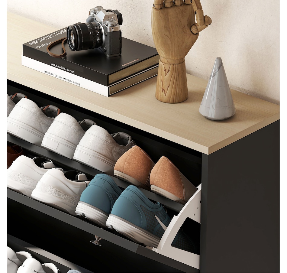 Image 917233_ALTMORE17.jpg, Product 917-233 / Price $179.99, HOMCOM Shoe Cabinet with 4 Flip Drawers, Narrow Shoe Storage Cabinet from HOMCOM on TSC.ca's Home & Garden department