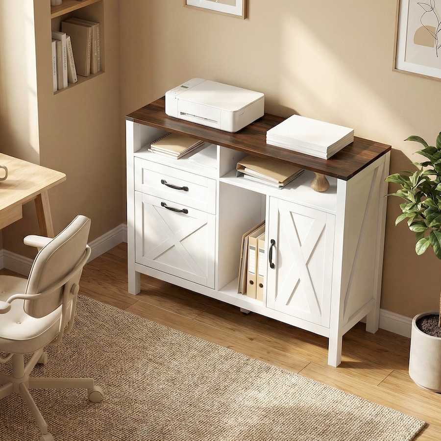Image 917234_ALTMORE1.jpg, Product 917-234 / Price $154.99, HOMCOM Lateral File Cabinet for Letter and A4 Size Filing Cabinet, White from HOMCOM on TSC.ca's Home & Garden department