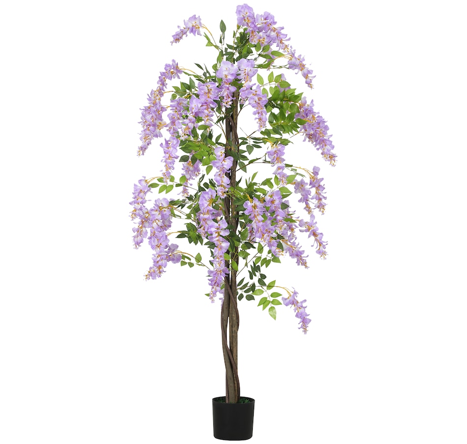 Image 917243.jpg, Product 917-243 / Price $109.99, HOMCOM 5.9FT Artificial Wisteria Tree with Natural Wood Purple from HOMCOM on TSC.ca's Home & Garden department