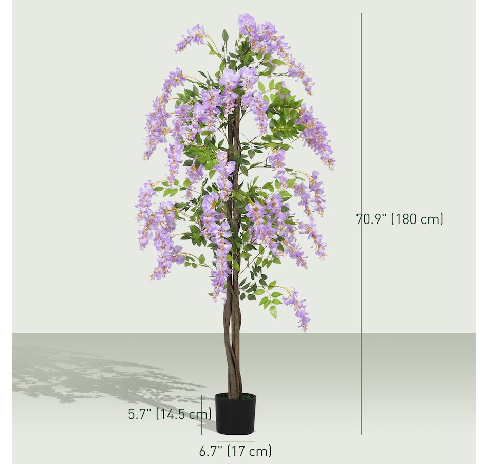 Image 917243_ALTMORE2.jpg, Product 917-243 / Price $109.99, HOMCOM 5.9FT Artificial Wisteria Tree with Natural Wood Purple from HOMCOM on TSC.ca's Home & Garden department