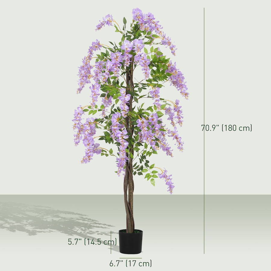 Image 917243_ALTMORE2.jpg, Product 917-243 / Price $101.84, HOMCOM 5.9FT Artificial Wisteria Tree with Natural Wood Purple from HOMCOM on TSC.ca's Home & Garden department