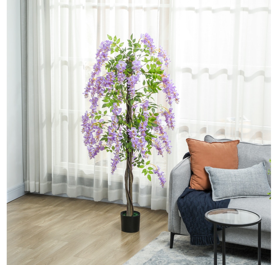 Image 917243_ALTMORE6.jpg, Product 917-243 / Price $109.99, HOMCOM 5.9FT Artificial Wisteria Tree with Natural Wood Purple from HOMCOM on TSC.ca's Home & Garden department