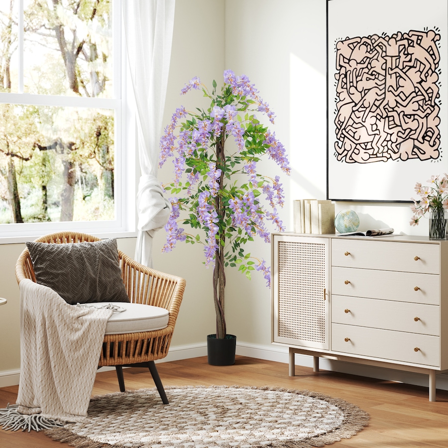 Image 917243_ALTMORE7.jpg, Product 917-243 / Price $101.84, HOMCOM 5.9FT Artificial Wisteria Tree with Natural Wood Purple from HOMCOM on TSC.ca's Home & Garden department