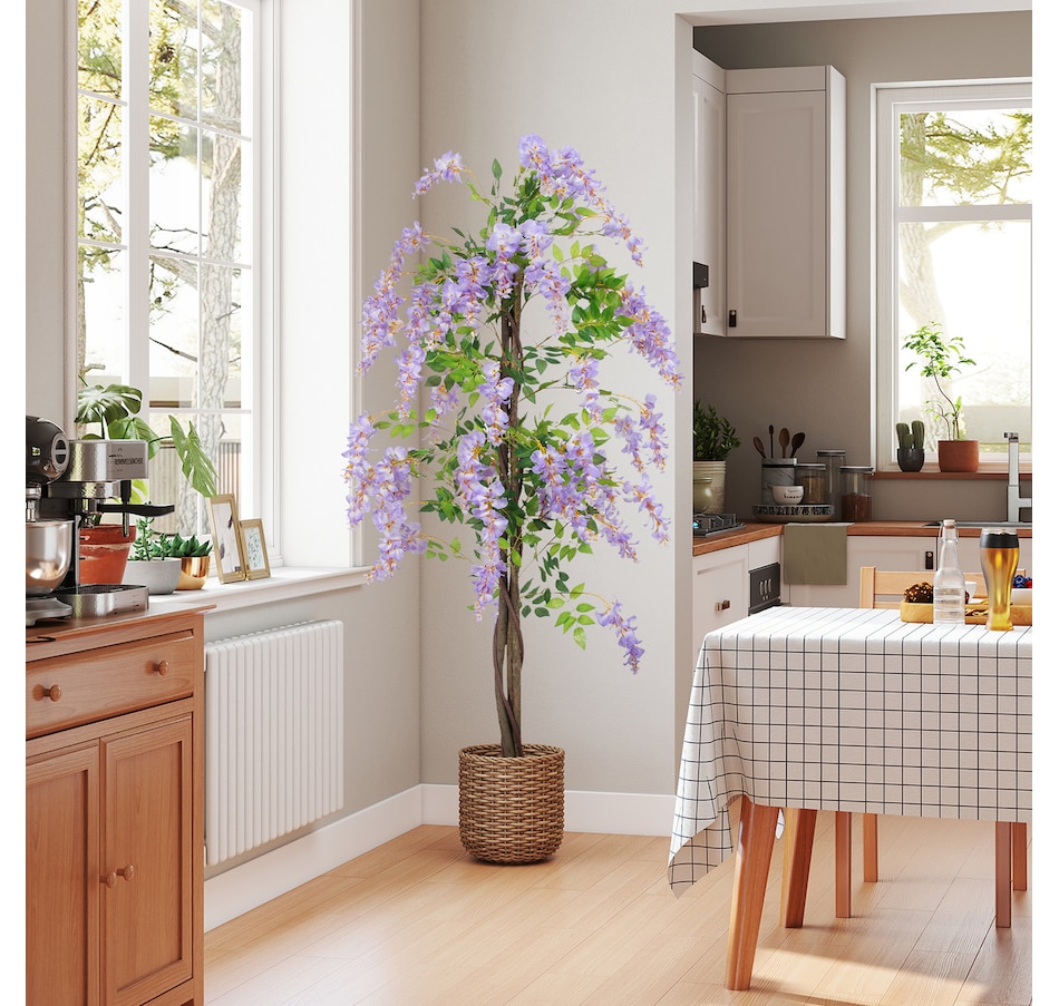 Image 917243_ALTMORE8.jpg, Product 917-243 / Price $109.99, HOMCOM 5.9FT Artificial Wisteria Tree with Natural Wood Purple from HOMCOM on TSC.ca's Home & Garden department