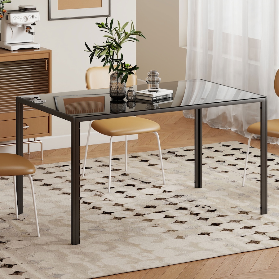 Image 917266_ALTMORE1.jpg, Product 917-266 / Price $139.99, HOMCOM Rectangular Dining Table, Tempered Glass Kitchen Table w/ Steel Legs from HOMCOM on TSC.ca's Home & Garden department