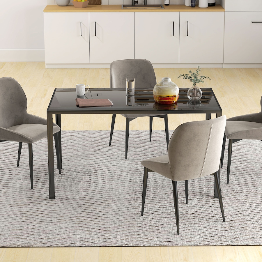 Image 917266_ALTMORE8.jpg, Product 917-266 / Price $139.99, HOMCOM Rectangular Dining Table, Tempered Glass Kitchen Table w/ Steel Legs from HOMCOM on TSC.ca's Home & Garden department