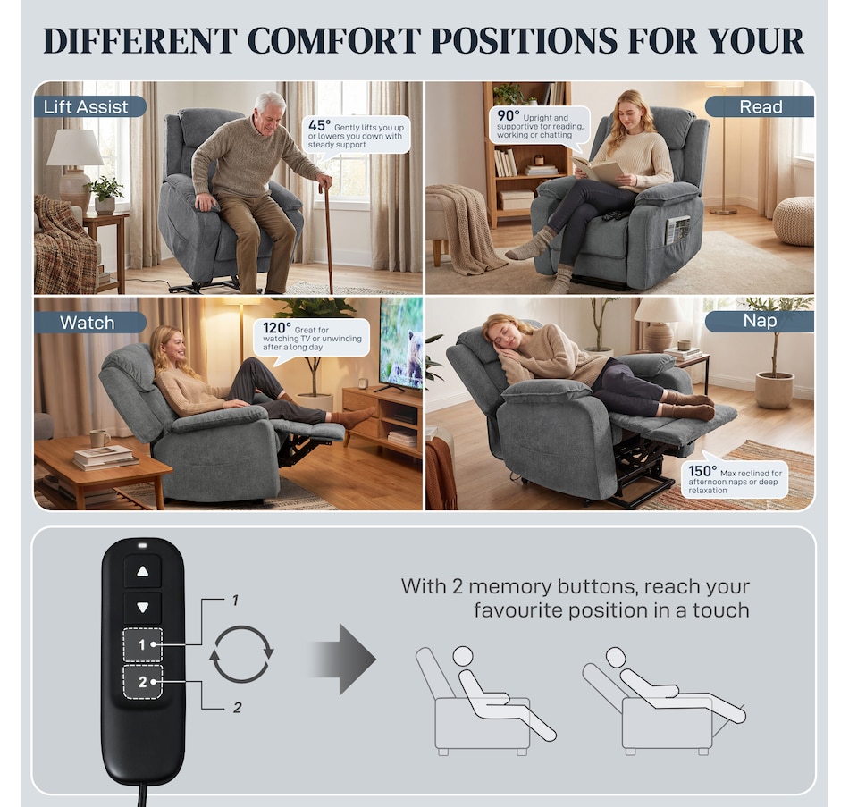 Image 917332_ALTMORE12.jpg, Product 917-332 / Price $539.99 - $549.99, HOMCOM Massage Power Lift Recliner Chair for Elderly Reclining Chair from HOMCOM on TSC.ca's Home & Garden department