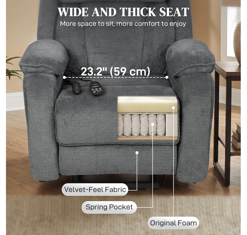Image 917332_ALTMORE14.jpg, Product 917-332 / Price $539.99 - $549.99, HOMCOM Massage Power Lift Recliner Chair for Elderly Reclining Chair from HOMCOM on TSC.ca's Home & Garden department