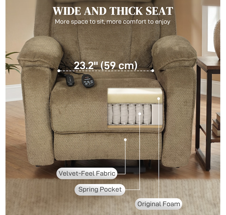 Image 917332_ALTMORE5.jpg, Product 917-332 / Price $539.99 - $549.99, HOMCOM Massage Power Lift Recliner Chair for Elderly Reclining Chair from HOMCOM on TSC.ca's Home & Garden department