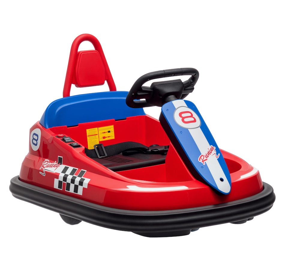 Image 917340.jpg, Product 917-340 / Price $129.99, Aosom 6V 360° Rotation Kids Bumper Car w/ Music, Horn and Lights Red from Aosom on TSC.ca's Toys & Hobbies department