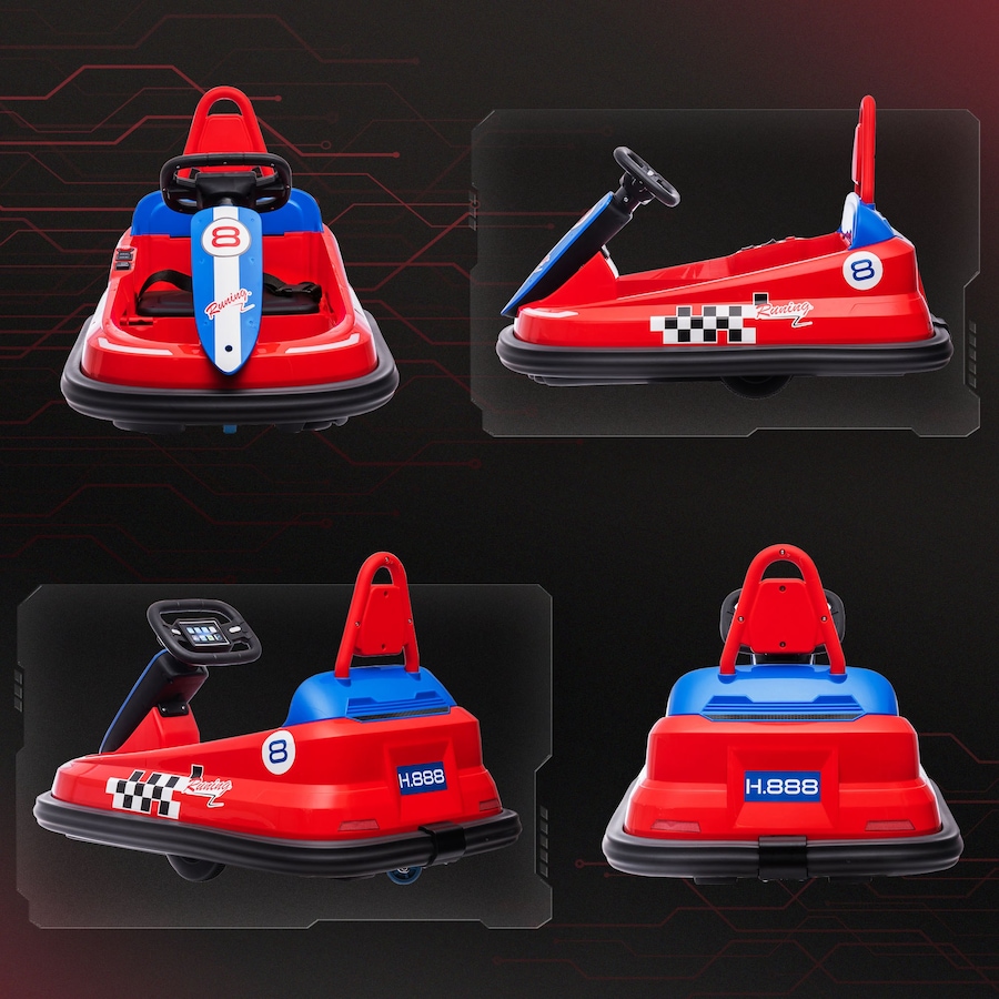 Image 917340_ALTMORE7.jpg, Product 917-340 / Price $132.99, Aosom 6V 360° Rotation Kids Bumper Car w/ Music, Horn and Lights Red from Aosom on TSC.ca's Toys & Hobbies department