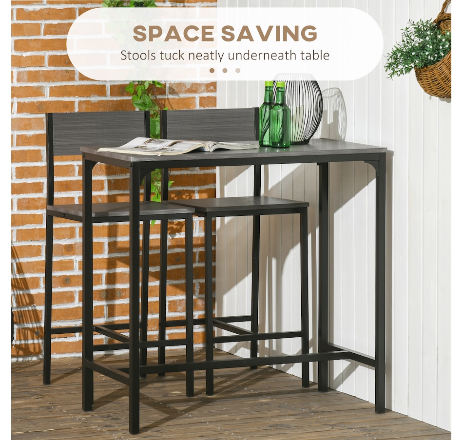 Image 917348_ALTMORE12.jpg, Product 917-348 / Price $134.99 - $139.99, HOMCOM Industrial Bar Table Set Counter Height 3 Piece for Small Space from HOMCOM on TSC.ca's Home & Garden department