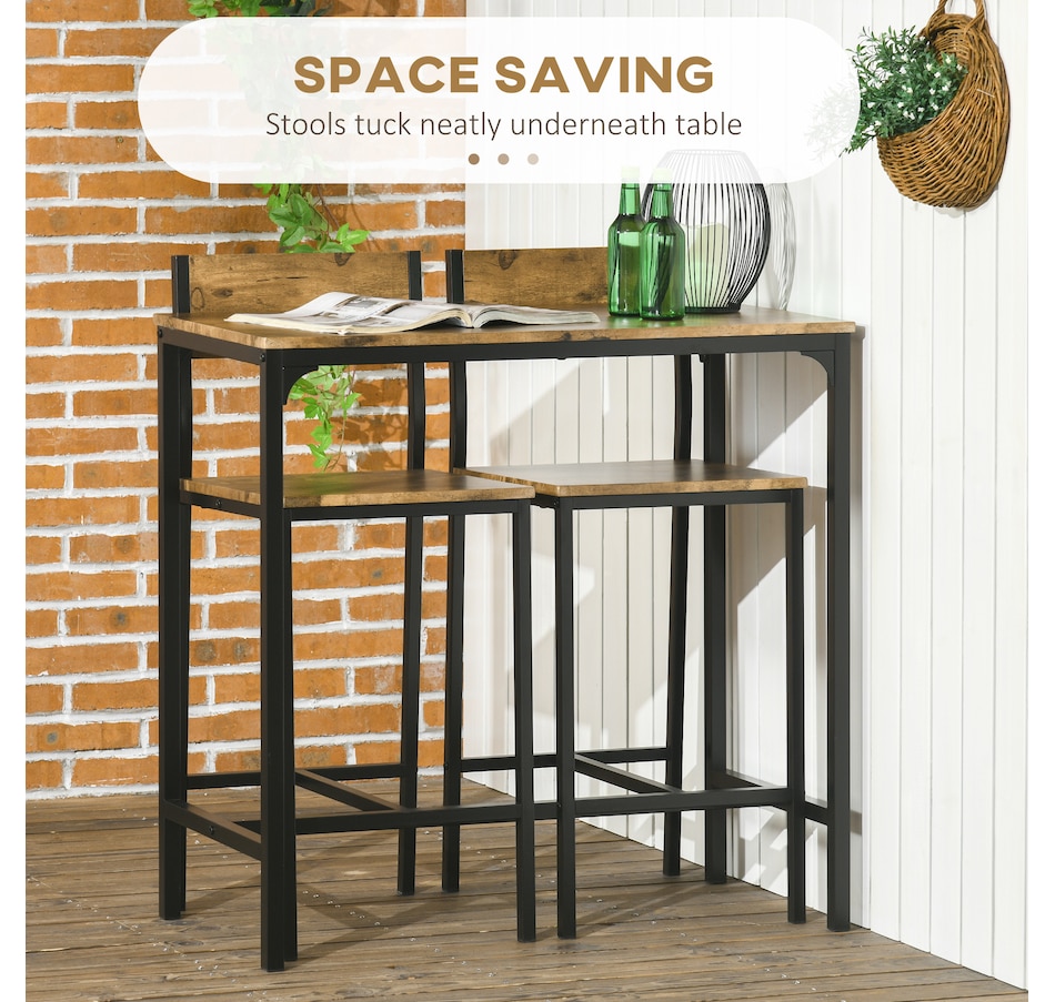 Image 917348_ALTMORE3.jpg, Product 917-348 / Price $134.99 - $139.99, HOMCOM Industrial Bar Table Set Counter Height 3 Piece for Small Space from HOMCOM on TSC.ca's Home & Garden department
