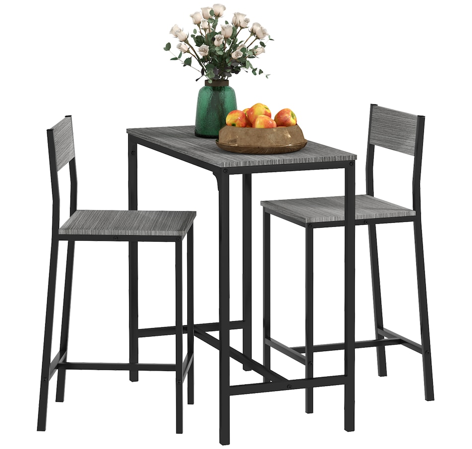 Image 917348_ST02.jpg, Product 917-348 / Price $134.99 - $139.99, HOMCOM Industrial Bar Table Set Counter Height 3 Piece for Small Space from HOMCOM on TSC.ca's Home & Garden department