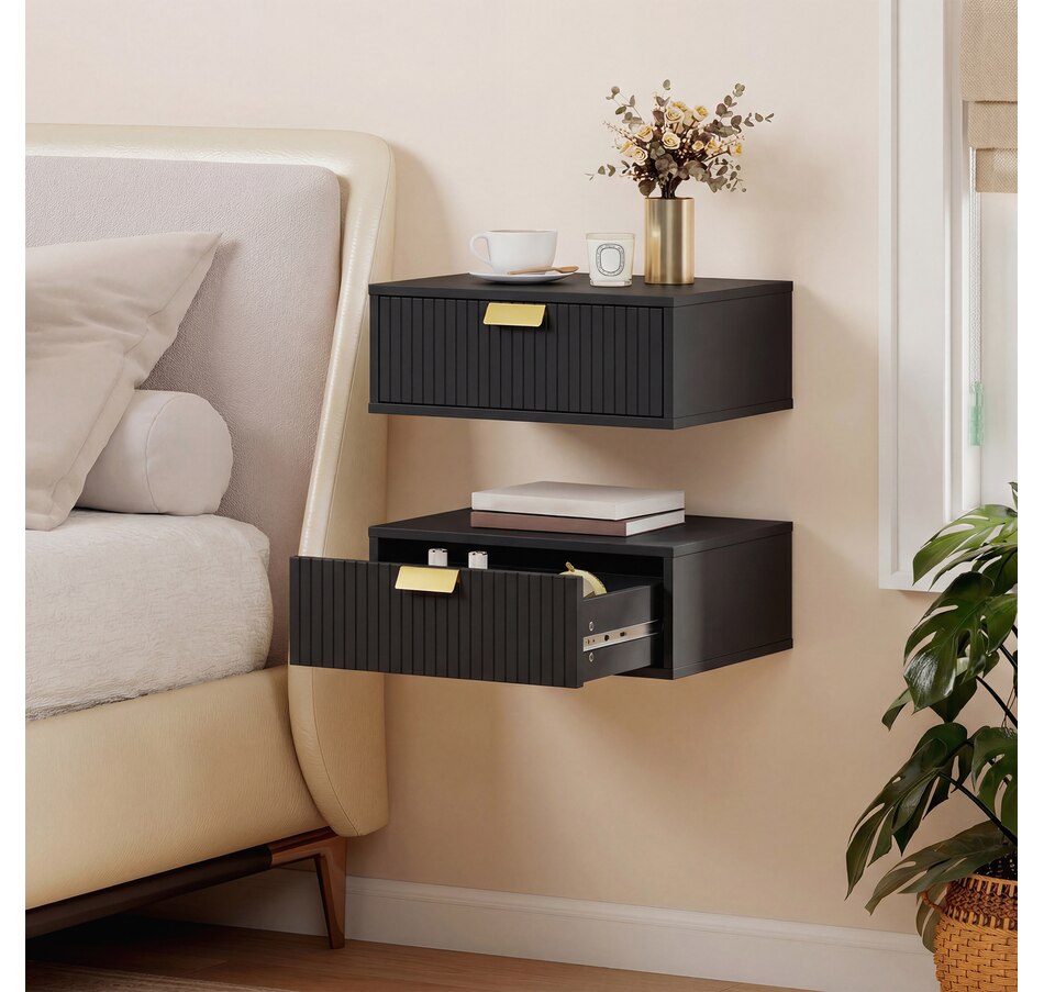 Image 917352_ALTMORE1.jpg, Product 917-352 / Price $82.99 - $84.99, HOMCOM Floating Nightstands Set of 2, Bedside Tables from HOMCOM on TSC.ca's Home & Garden department