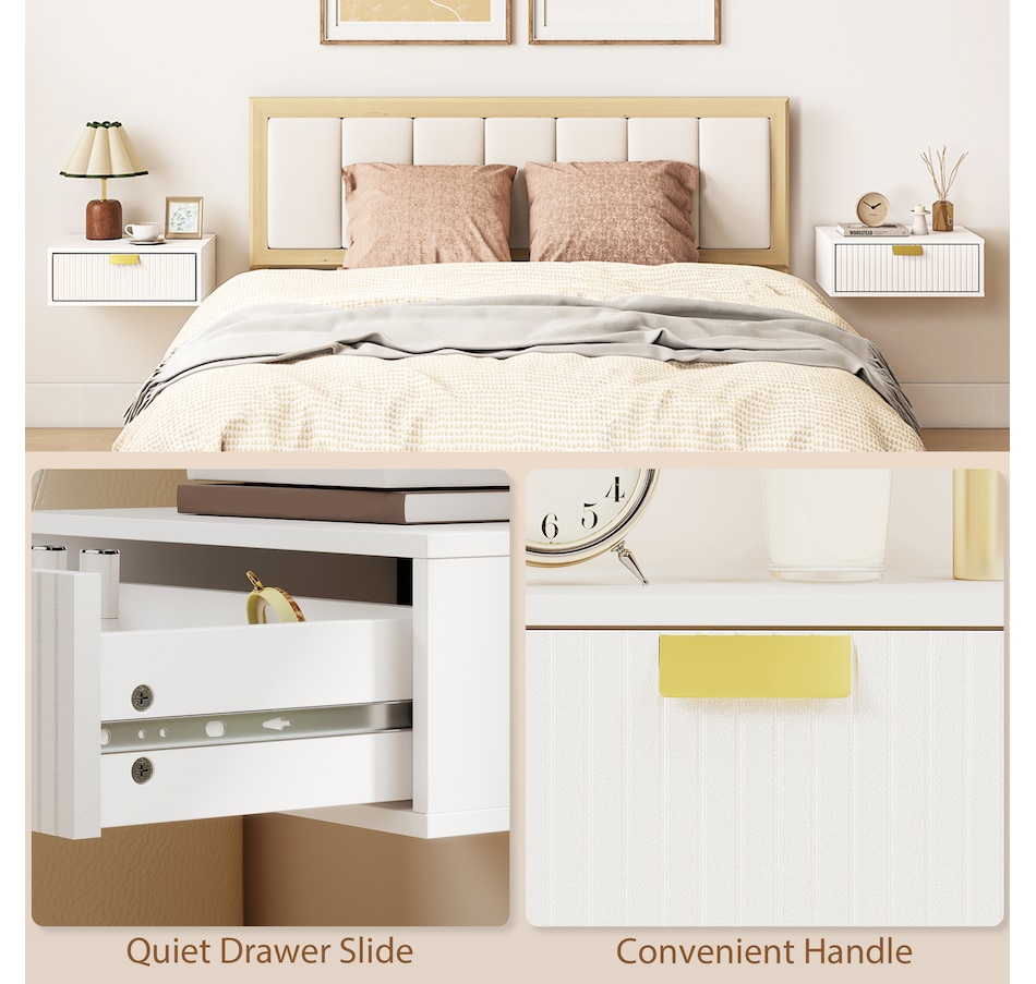 Image 917352_ALTMORE16.jpg, Product 917-352 / Price $82.99 - $84.99, HOMCOM Floating Nightstands Set of 2, Bedside Tables from HOMCOM on TSC.ca's Home & Garden department