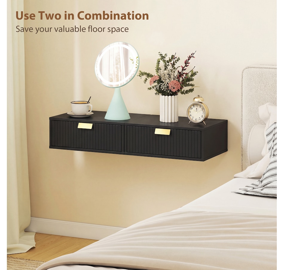 Image 917352_ALTMORE5.jpg, Product 917-352 / Price $82.99 - $84.99, HOMCOM Floating Nightstands Set of 2, Bedside Tables from HOMCOM on TSC.ca's Home & Garden department