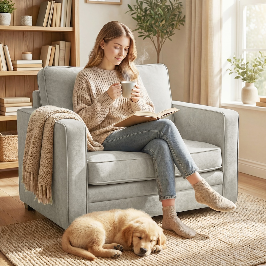 Image 917353_ALTMORE10.jpg, Product 917-353 / Price $267.99 - $309.99, HOMCOM Accent Chair, Upholstered Armchair with Wide Seat from HOMCOM on TSC.ca's Home & Garden department
