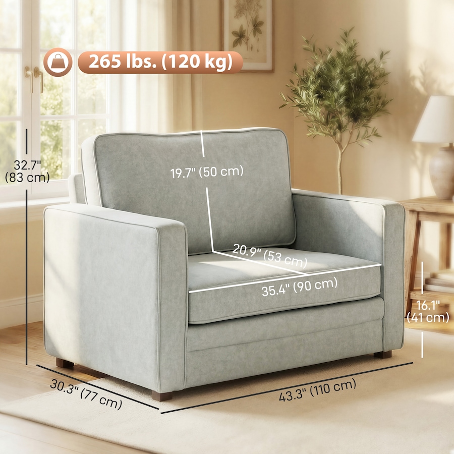Image 917353_ALTMORE11.jpg, Product 917-353 / Price $267.99 - $309.99, HOMCOM Accent Chair, Upholstered Armchair with Wide Seat from HOMCOM on TSC.ca's Home & Garden department