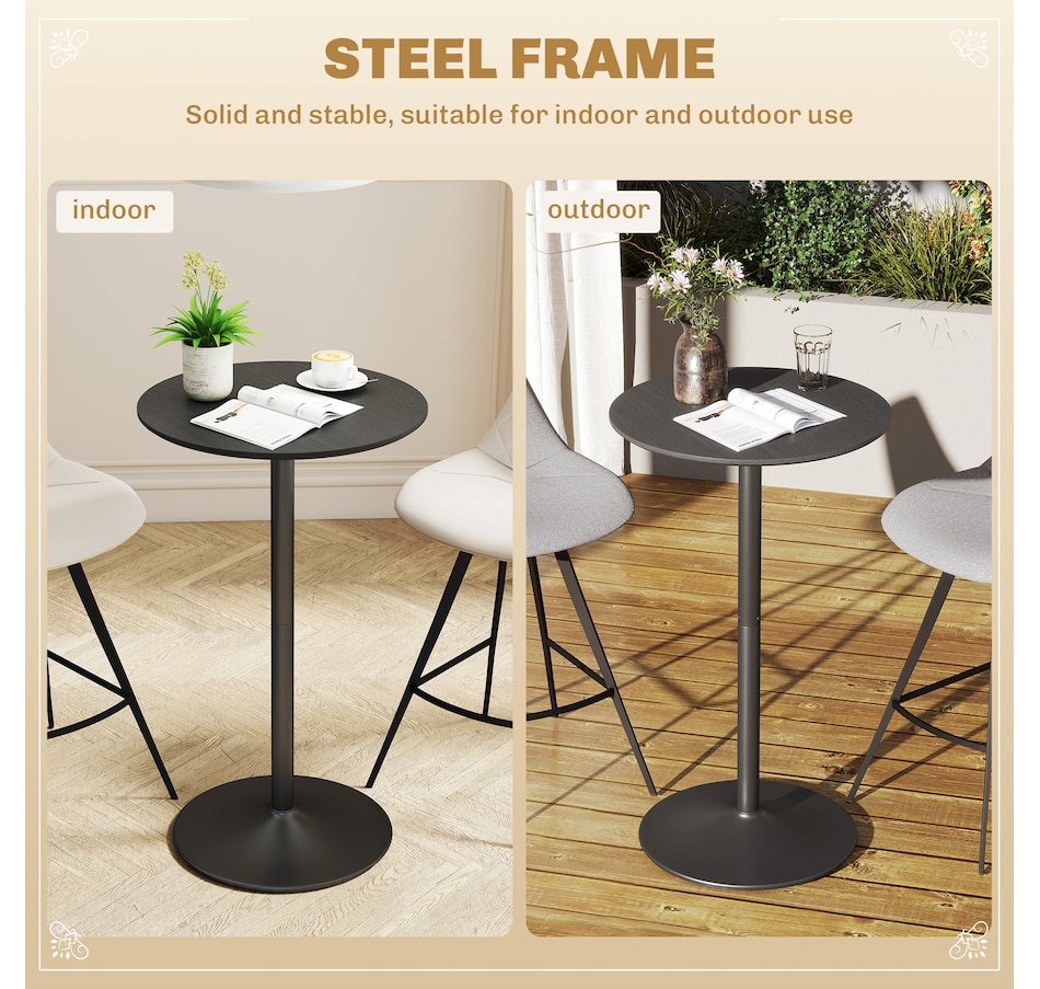 Image 917356_ALTMORE13.jpg, Product 917-356 / Price $94.99, HOMCOM Round Bar Table, 40.2 Inch Modern Bar Height Pub Table from HOMCOM on TSC.ca's Home & Garden department