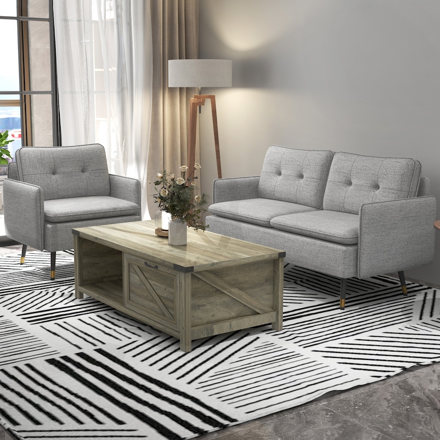 Image 917361_ALTMORE18.jpg, Product 917-361 / Price $151.99 - $184.99, HOMCOM Modern Accent Chair, Fabric Armchair w/ Wide Lounge Seat, Steel Legs from HOMCOM on TSC.ca's Home & Garden department