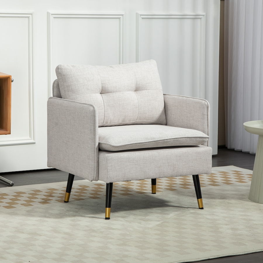 Image 917361_ALTMORE26.jpg, Product 917-361 / Price $151.99 - $184.99, HOMCOM Modern Accent Chair, Fabric Armchair w/ Wide Lounge Seat, Steel Legs from HOMCOM on TSC.ca's Home & Garden department