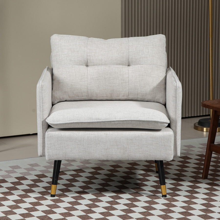 Image 917361_ALTMORE30.jpg, Product 917-361 / Price $151.99 - $184.99, HOMCOM Modern Accent Chair, Fabric Armchair w/ Wide Lounge Seat, Steel Legs from HOMCOM on TSC.ca's Home & Garden department