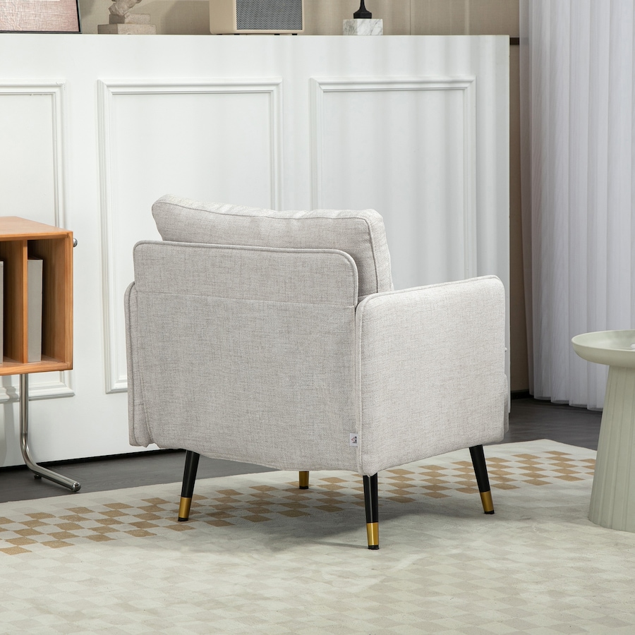 Image 917361_ALTMORE31.jpg, Product 917-361 / Price $151.99 - $184.99, HOMCOM Modern Accent Chair, Fabric Armchair w/ Wide Lounge Seat, Steel Legs from HOMCOM on TSC.ca's Home & Garden department