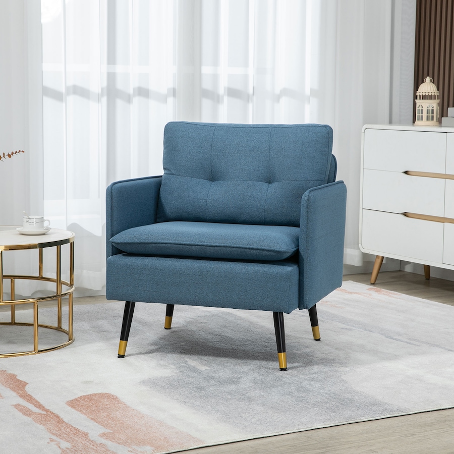 Image 917361_ALTMORE5.jpg, Product 917-361 / Price $151.99 - $184.99, HOMCOM Modern Accent Chair, Fabric Armchair w/ Wide Lounge Seat, Steel Legs from HOMCOM on TSC.ca's Home & Garden department