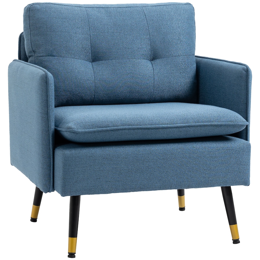 Image 917361_ST01.jpg, Product 917-361 / Price $151.99 - $184.99, HOMCOM Modern Accent Chair, Fabric Armchair w/ Wide Lounge Seat, Steel Legs from HOMCOM on TSC.ca's Home & Garden department