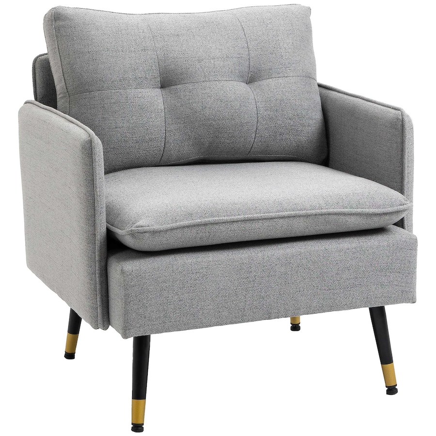 Image 917361_ST03.jpg, Product 917-361 / Price $151.99 - $184.99, HOMCOM Modern Accent Chair, Fabric Armchair w/ Wide Lounge Seat, Steel Legs from HOMCOM on TSC.ca's Home & Garden department