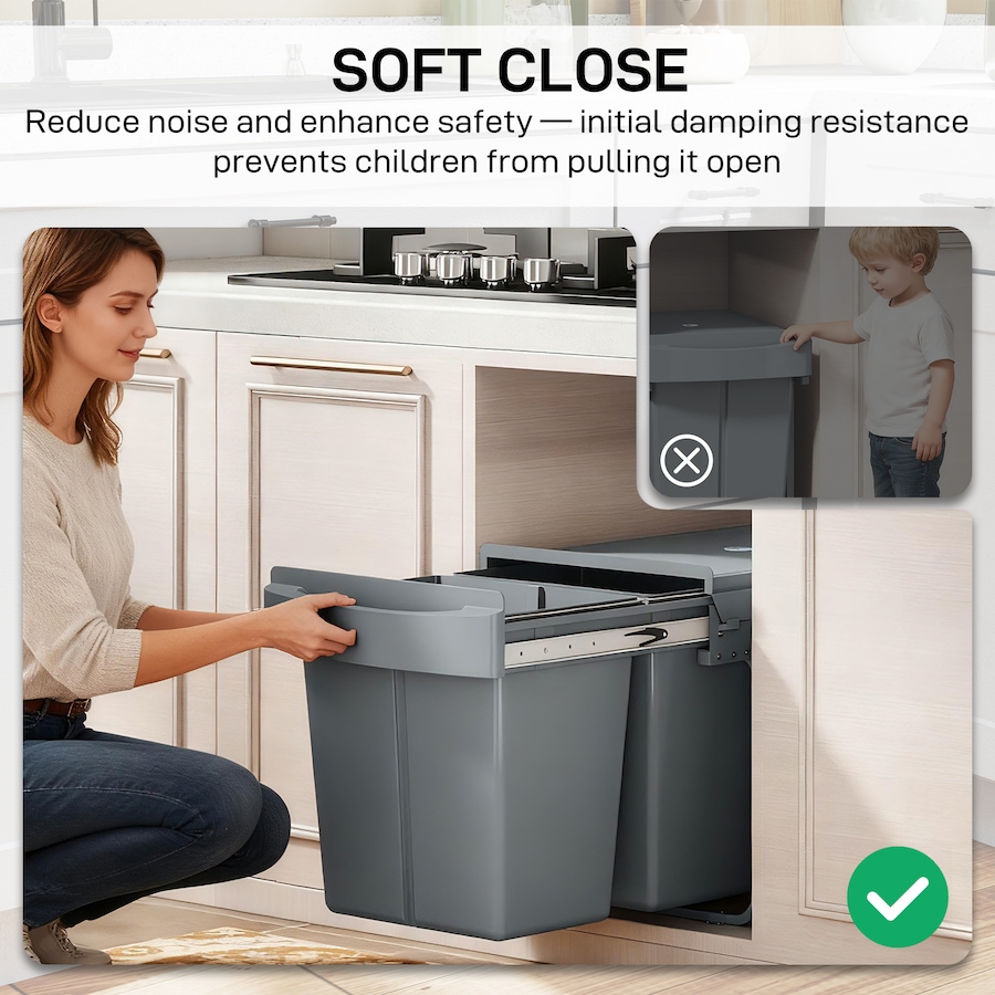 Image 917367_ALTMORE15.jpg, Product 917-367 / Price $119.99 - $126.99, HOMCOM 10.6 Gal (40 L) Pull Out Trash Can, Kitchen Garbage Bin from HOMCOM on TSC.ca's Kitchen department