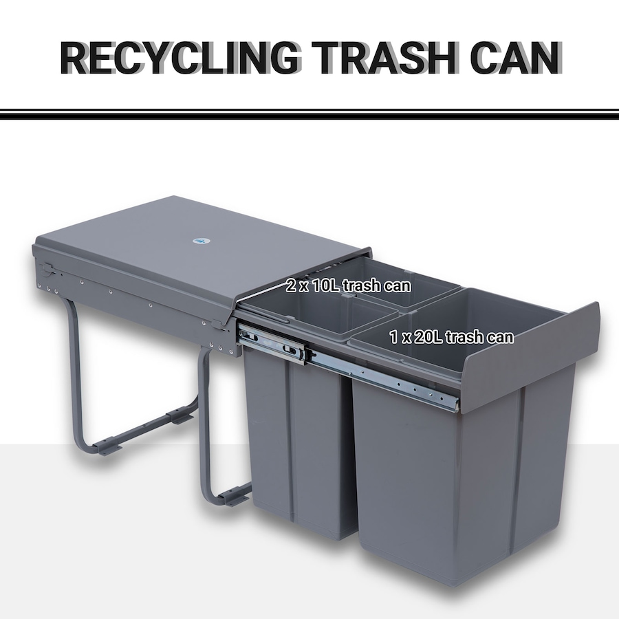 Image 917367_ALTMORE3.jpg, Product 917-367 / Price $119.99 - $126.99, HOMCOM 10.6 Gal (40 L) Pull Out Trash Can, Kitchen Garbage Bin from HOMCOM on TSC.ca's Kitchen department