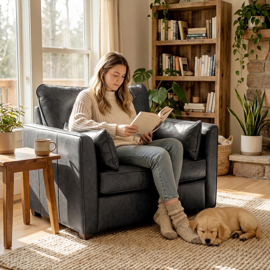 Image 917371_ALTMORE1.jpg, Product 917-371 / Price $329.79, HOMCOM Accent Chair, PU Leather Upholstered Armchair with Wide Seat from HOMCOM on TSC.ca's Home & Garden department