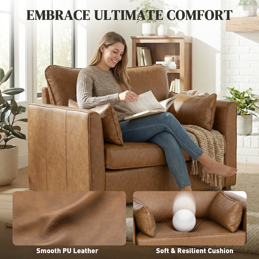 Image 917371_ALTMORE12.jpg, Product 917-371 / Price $329.79, HOMCOM Accent Chair, PU Leather Upholstered Armchair with Wide Seat from HOMCOM on TSC.ca's Home & Garden department