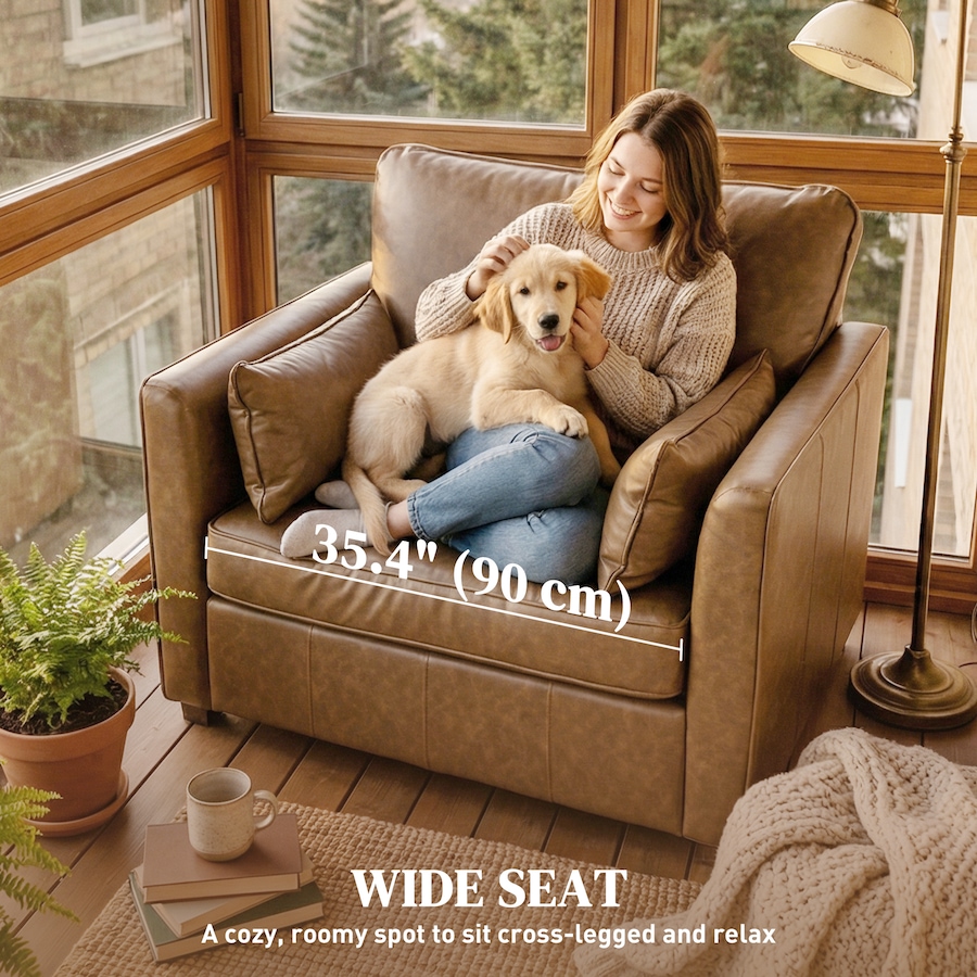 Image 917371_ALTMORE13.jpg, Product 917-371 / Price $329.79, HOMCOM Accent Chair, PU Leather Upholstered Armchair with Wide Seat from HOMCOM on TSC.ca's Home & Garden department