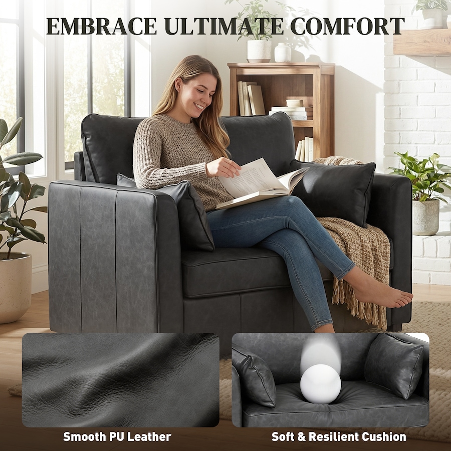 Image 917371_ALTMORE3.jpg, Product 917-371 / Price $329.79, HOMCOM Accent Chair, PU Leather Upholstered Armchair with Wide Seat from HOMCOM on TSC.ca's Home & Garden department