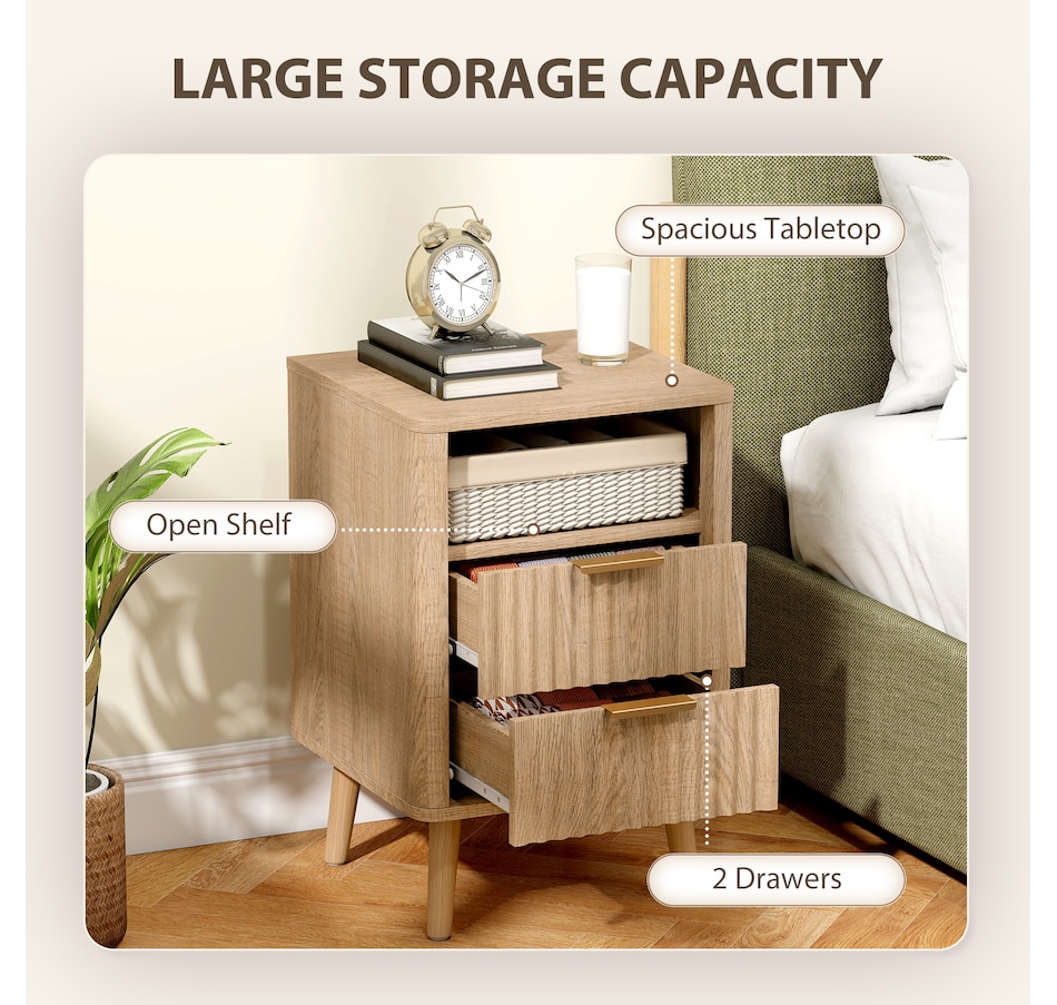 Image 917372_ALTMORE13.jpg, Product 917-372 / Price $199.99 - $209.99, HOMCOM Nightstands Set of 2, Bedside Tables with Charging Station from HOMCOM on TSC.ca's Home & Garden department